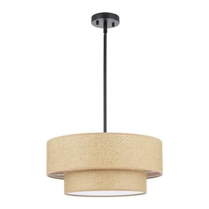 Meilleure vente Dernière décontractée pendentif en tissu à 2 niveaux Top Tendance Vente en gros Professionnel Lustre en tissu à plusieurs niveaux pendentif - Product Image 1