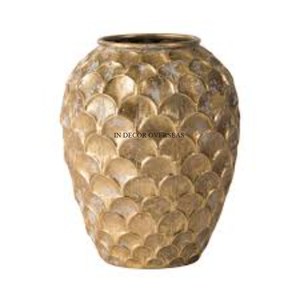 Centro de mesa de hotel y restaurante, florero de Metal resistente de diseñador elegante chapado en oro decorativo a un precio impresionante - Product Image 1