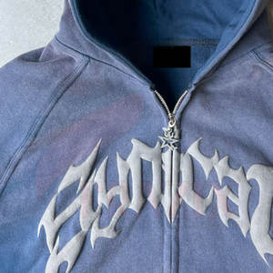 Sudadera con capucha y cremallera para hombre, diseño único, talla personalizada, de invierno, color liso, transpirable, resistente a la decoloración solar, de alta calidad, estilo urbano, la más vendida - Product Image 4