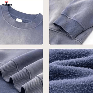 Nouveau style streetwear d'hiver, design personnalisé, unisexe, uni, imprimé numérique, 100% coton, polaire, manches longues, sweat-shirt à capuche - Product Image 4