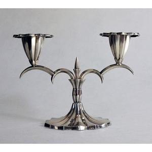 Support à bougie en métal, porte-bougie pour l'éclairage et la décoration de la maison, ensemble élégant avec finition antique, porte-bougie décoratif - Product Image 1