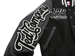 Vestes de baseball vintage à col montant avec logo brodé en chenille personnalisé pour hommes - Product Image 3