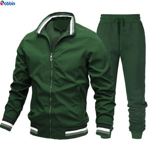BOBBIN INDUSTRIES Survêtement unisexe personnalisé avec logo, col montant, style varsity, 2 en 1, jogging, polyester/coton, fermeture éclair intégrale, taille élastique, décontracté - Product Image 4