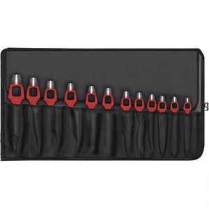 Henkellocheisensatz DIN 7200-A 12-Piece <b>Leather</b> Punch <b>Tools</b> Set Rolltasche PAFFRATH - Product Image 3