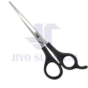 Economical Barber Scissor 7" Razor <b>Edge</b> With Black <b>Plastic</b> Handle, Satin Finished - Product Image 6