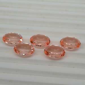 Melocotón morganita cuarzo ovalado en forma facetada corte Natural morganita cuarzo doblete piedra preciosa para hacer joyería morganita cabujón - Product Image 5