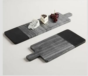 Vente en gros de vaisselle pour la maison, marbre blanc avec incrustation de métal, planche à découper de charcuterie, assiettes à découper personnalisées, couleur pour cadeau - Product Image 5