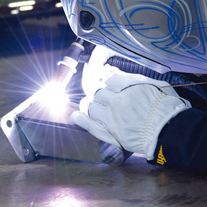 Gants de travail argon en cuir de vache pour hommes avec logo personnalisé Gants de soudage TIG de sécurité de haute qualité certifiés CE avec doublure en coton - Product Image 2