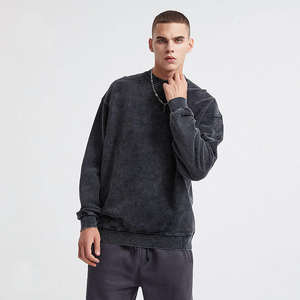 Mejor calidad nuevo estilo Streetwear Color sólido 100% algodón hombres pulóver sudadera invierno cálido manga larga ecológico a prueba de viento - Product Image 3