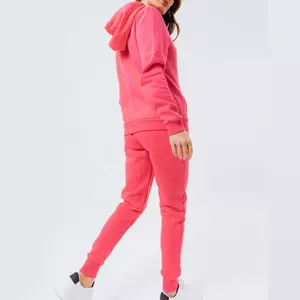 Survêtements à sublimation OEM pour femmes Superbes survêtements pour femmes à la mode pour femmes Sweat à capuche zippé et pantalon avec logo personnalisé 2 vêtements - Product Image 5