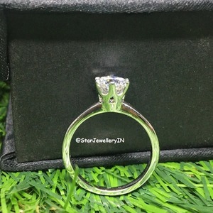 Bague de fiançailles solitaire en or massif 14 carats 1 ct CVD, bague en diamant solitaire de 1 ct de taille ronde en laboratoire - Product Image 4