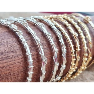 Pulsera de Moda con Diseño Enrollado en Alambre Chapado en Oro y Plata para Reventa - Product Image 2