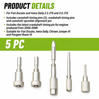 Kit d'outils de calage moteur : Goupilles de calage d'arbre à cames et de vilebrequin pour Fiat Ducato Iveco Daily 2.3 3.0 JTD