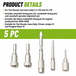 Kit d'outils <span class=keywords><strong>de</strong></span> calage moteur : Goupilles <span class=keywords><strong>de</strong></span> calage d'arbre à cames et <span class=keywords><strong>de</strong></span> vilebrequin pour <span class=keywords><strong>Fiat</strong></span> <span class=keywords><strong>Ducato</strong></span> Iveco Daily 2.3 3.0 JTD - Product Image 2
