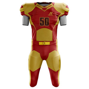 Vêtements de sport imprimés, couleur personnalisée, respirants, séchage rapide, manches courtes, uniforme de football américain sur mesure - Product Image 1