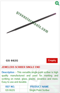 GREEN STARS SA Single End GS 662G Steel Engraving <b>Scriber</b> for Jewelry <b>Tools</b> and Crafting Elegant Jewellery Pieces - Product Image 2