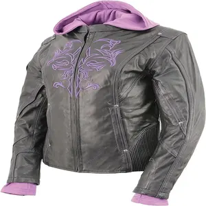 Top women Stylish Leather Jacket Different Colors Available In Best Price High Quality jacket with Gun pocket