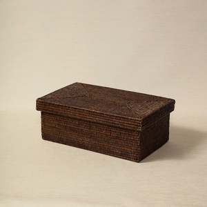 High Quality Custom logo Private Brand Accepted Natural Woven Brown Rattan <b>Boxes</b> <b>Storage</b> Box for Home Office Hotel <b>Decor</b> - Product Image 4
