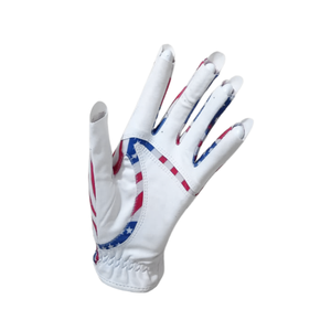 Custom Left Hand Golf Glove White Cabretta Leather Premium Sheepskin Breathable Hand Grips Outdoor Sports - Product Image 3