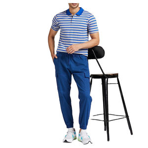 Pantalon cargo décontracté pour homme de haute qualité avec 6 poches, taille élastique, en toile anti-boulochage, service OEM - Product Image 2