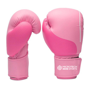 Guantes de boxeo de cuero de vaca Premium para hombre, hechos a medida con función elástica, cierre de bucle de gancho para entrenamiento de artes marciales - Product Image 4