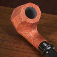 Pipa de Tabaco de Madera Moderna Tipo Curva Clásica, Hecha a Mano con Madera Natural, Reutilizable, Duradera y Ecológica para Uso Diario