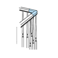 Pièces d'escalier de montage de main courante de haute qualité raccord de main courante à 90 degrés en caoutchouc bois pour escalier intérieur extérieur Bacony