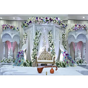 Gran Maharaja estilo Sri Lanka boda Mandap Cum etapa alta demanda Mughal tema Templo Blanco estilo Mandaps Configuración para decoraciones Reino Unido - Product Image 1