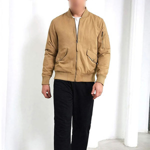 Veste bomber vintage légère en denim de laine imperméable pour homme, col montant, logo sur le devant, pour la chasse et le travail en extérieur - Product Image 6