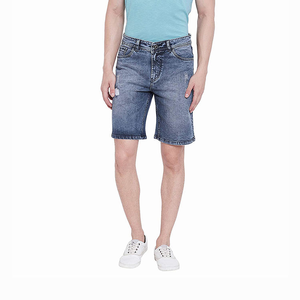 Shorts de Mezclilla para Hombre, Estilo Urbano, Tela Elástica de Alta Durabilidad, Suministro al por Mayor en EE. UU., Shorts de Mezclilla con Diseño de Diseñador - Product Image 1