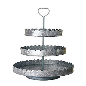 Vaisselle de finition argentée célébration d'anniversaire support de gâteau à 3 niveaux utilisation multifonctionnelle supports de gâteau gâteau perlé décoratif - Product Image 2