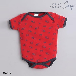 Body de media manga a rayas y estampado de algodón para recién nacido - Product Image 2