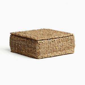 <b>Seagrass</b> straw box natural sea grass boxes premium quality raffia straw <b>basket</b> and <b>lid</b> cover - Product Image 5