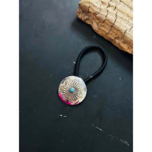 Cola de Caballo Hecha a Mano con Turquesa Kingman y Plata de Ley, Estilo Navajo - Product Image 2