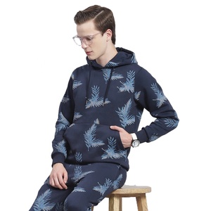 Survêtement de mode décontracté pour hommes personnalisé en gros 100% coton col à capuche de haute qualité motif solide séchage rapide respirant - Product Image 4