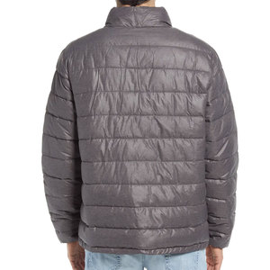 Fabrication en usine veste bouffante décontractée pour hommes nouveauté col montant fermeture à glissière personnalisée avant saison d'hiver en gros - Product Image 2