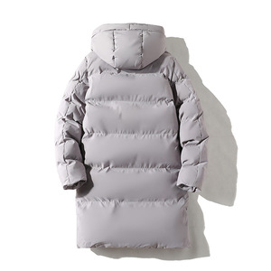 Veste en toile décontractée matelassée à capuche pour homme, coupe-vent, respirante, imperméable, fermeture éclair, vêtement d'extérieur mi-long, devant de football - Product Image 4
