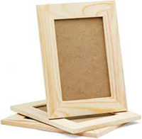 Cadre photo rectangulaire en bois noir pour présentation sur table, écologique et durable, design classique