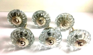 Venta al por mayor de herrajes para muebles, Pomo de puerta cortado con cristal para cajones y armarios de proveedor indio - Product Image 6