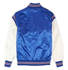 Chaqueta universitaria de satén personalizada de poliéster de alta calidad de nuevo diseño chaqueta universitaria de satén de béisbol - Product Image 4