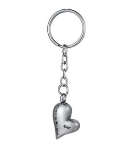Dad Engraving Love Heart Urn Pendant Stainless Steel Cremation Jewelry <b>Key</b> <b>Ring</b> Ash Memorial Keepsake Keychain <b>Women</b> Custom Size - Product Image 1
