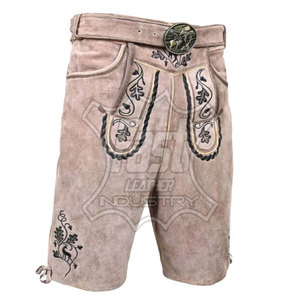 กางเกงขาสั้นบาวาเรียนหนังแท้ ระบายอากาศดี ดีไซน์สตรีทแวร์ทันสมัยสำหรับผู้ชาย รับผลิตตามแบบ (OEM) ราคาสมเหตุสมผล - Product Image 4