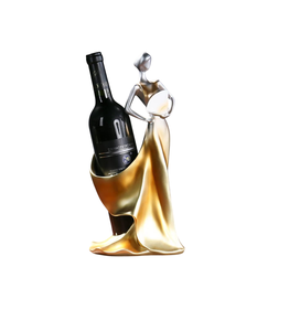 Modern Gold Aluminum Vintage Eco-Friendly Floral Pattern 3L Capacity <b>Wine</b> Bottle Holder Decorative Party Table Top <b>Rack</b> - Product Image 3