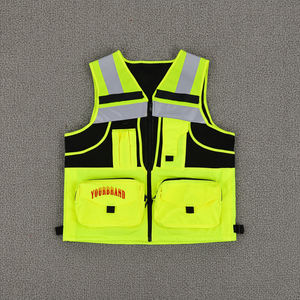 Gilet de sécurité à haute visibilité en maille, classe 2 ANSI, OEM/ODM, bandes réfléchissantes, imperméable, LED clignotante, logo personnalisé, vêtements de travail pour hommes - Product Image 4