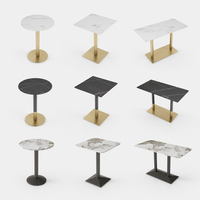 Tables en dalles de pierre polyvalentes pour les salons de thé à la mode, les cafés, les restaurants occidentaux et les restaurants de hot pot ; Tables sur mesure