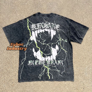 Las mejores camisetas de hombre para el verano con estilo de gran tamaño recortada 380 GSM algodón orgánico Boxy Fit camiseta para ropa de calle niños - Product Image 4