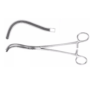 Pinzas de abrazadera de pedículo de riñón Guyon, instrumento vascular y urológico de acero inoxidable de grado quirúrgico de 23,5 cm - Product Image 5