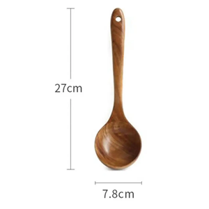 Ensemble de couverts à cuillère en bois à long manche réutilisables et écologiques outils à salade à bas prix couverts vaisselle et vaisselle - Product Image 3