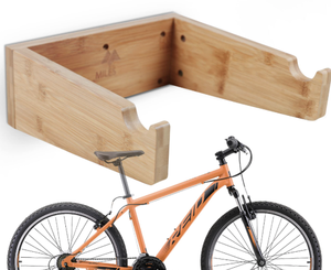 Soporte vertical de madera para bicicletas y estante de almacenamiento (interior) - Product Image 1