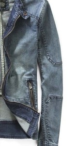 Chaqueta vaquera Vintage para hombre-100% algodón, lavable y de secado rápido, con puntas de estilo para apariencia informal o festiva - Product Image 3